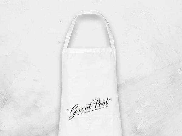 Apron White, Vinyl Print