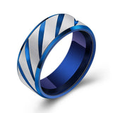 Men's Stainless Steel Brushed Design Comfort Fit Polished Ring