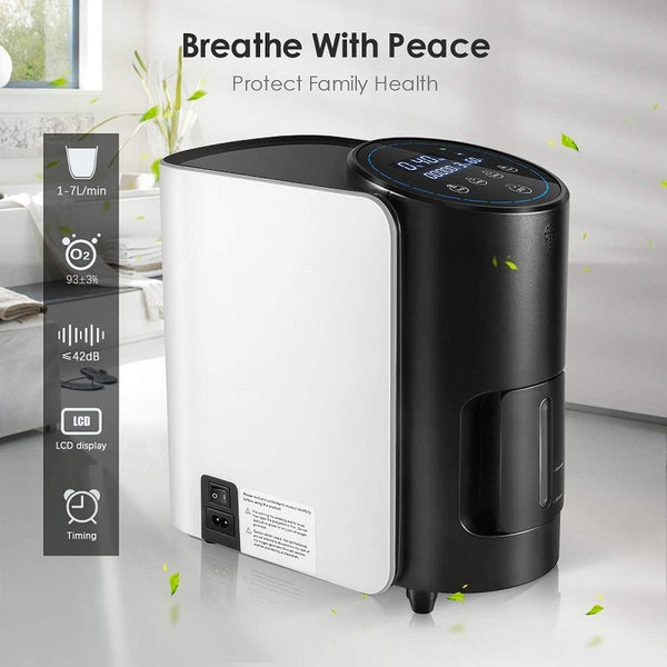 Air Purifier, 1-7L/min Adjustable Oxygen Concentrator