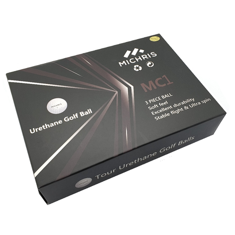 Michris Urethane 3 Piece White Balanced Golf Ball - 3 Dozen